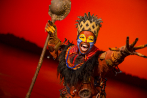 Mukelisiwe Goba as Rafiki. The Lion King. Disney. Photo by Matthew Murphy