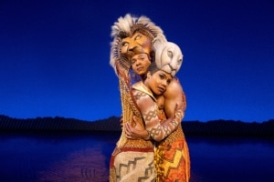Erick D. Patrick as Simba & Thembelihle Cele as Nala. The Lion King. Disney. Photo by Matthew Murphy